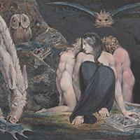 William Blake: Enitharmon öröm-éje (korábban Hekaté), 1795 (Részlet)